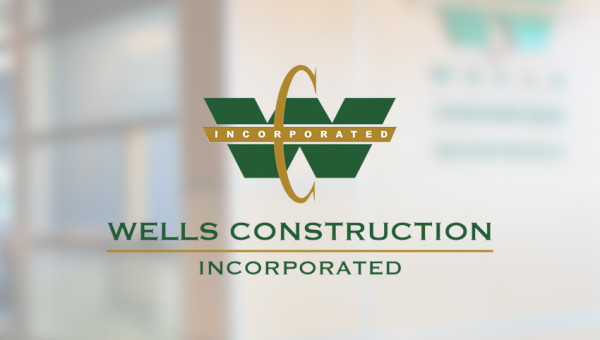 Wells Construction logo identity design